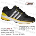 Купить спортивную обувь, кожа, кроссовки Demax - 3006-3 черные | желтые